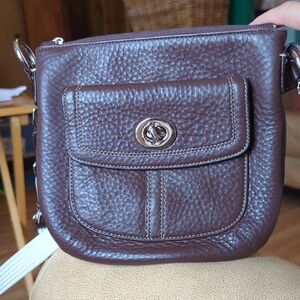 Coach Dark Brown Leather Crossbody Bag